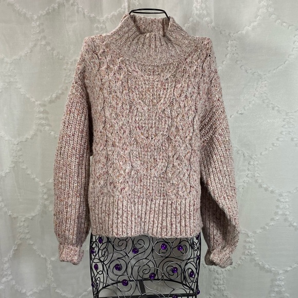 Express knit turtleneck pink sweater size XS - Picture 3 of 10